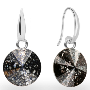 Levně Náušnice Rivoli se Swarovski Elements Candy KW112212BP Black Patina 10 mm