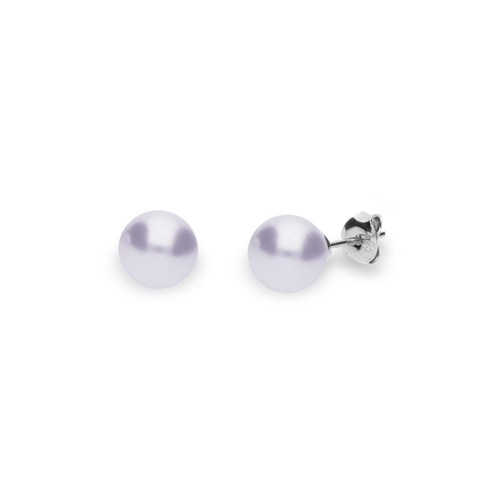 Náušnice se Swarovski Elements Classic Pearl K58188LAV Lavender 8 mm