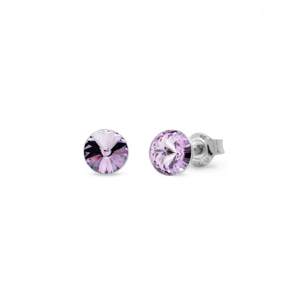Náušnice fialové Rivoli se Swarovski Elements Sweet Candy Studs K1122SS29V violet 6 mm