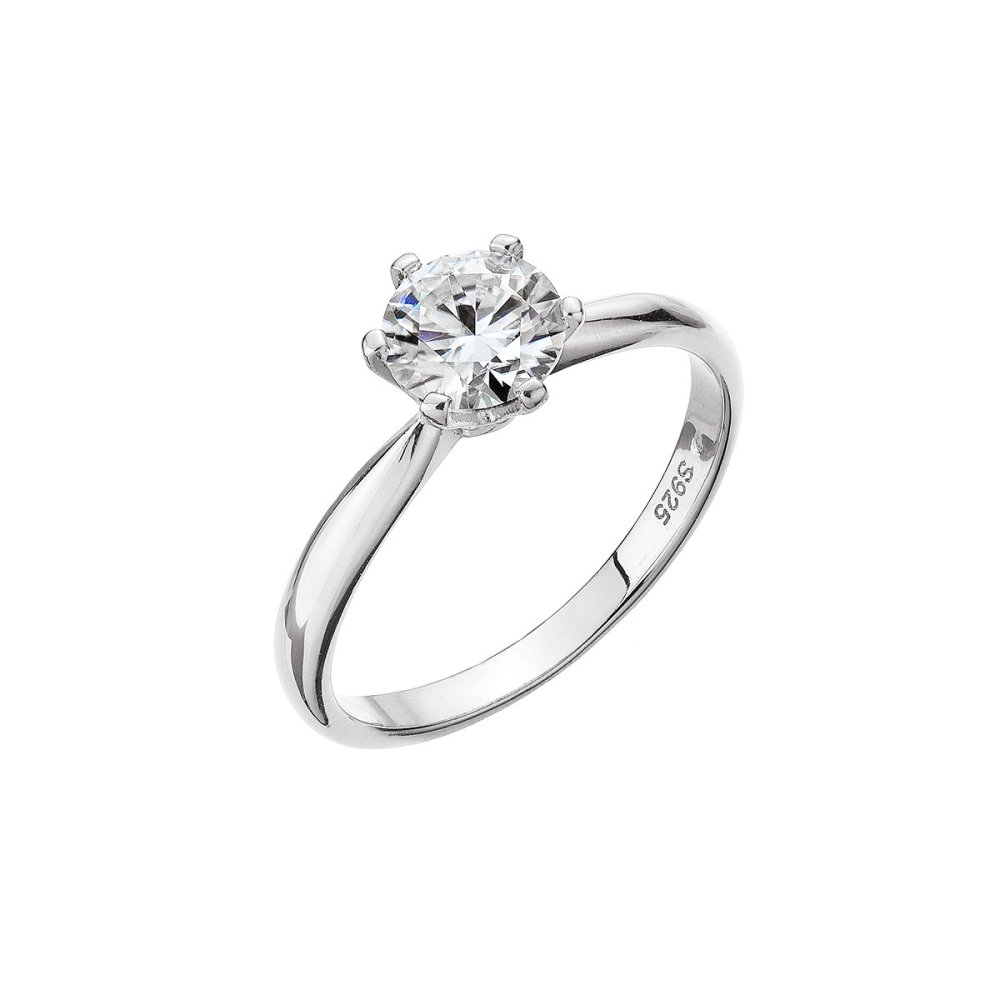 Stříbrný prsten MIA 15M00001 moissanite 58
