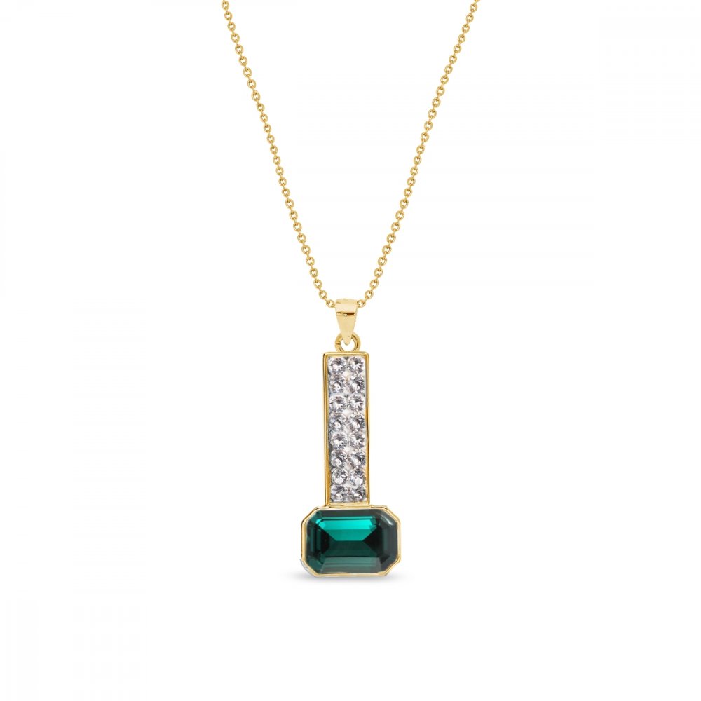 Náhrdelník zelený se Swarovski Elements Royal Wand NGFM2602CEM Emerald