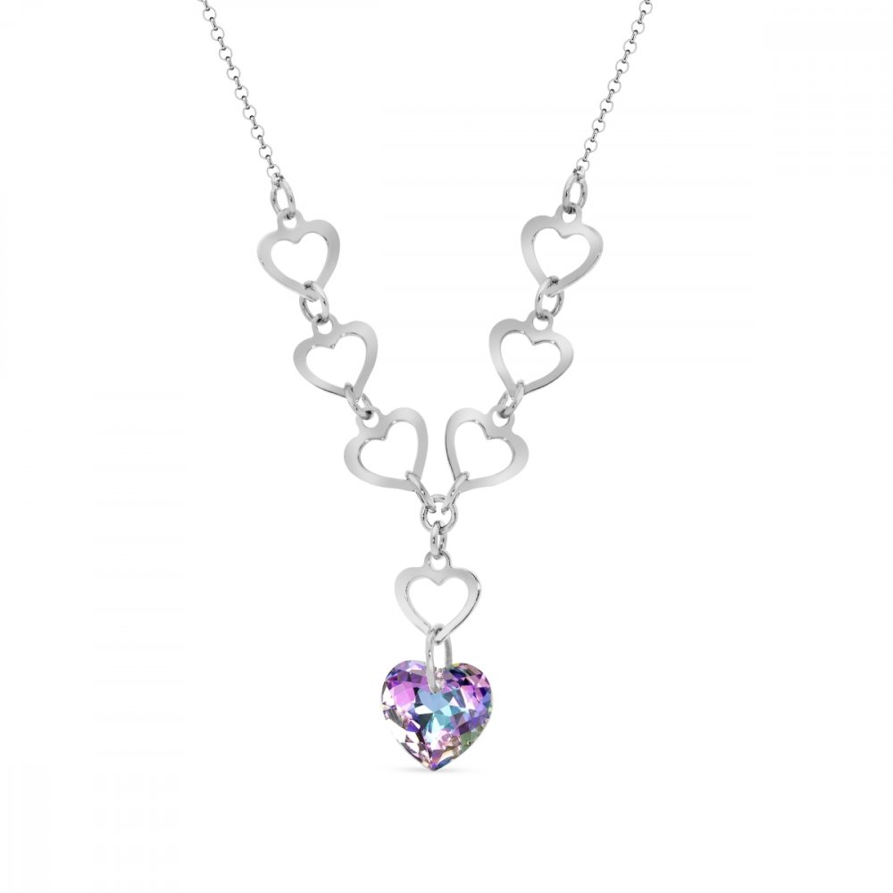 Náhrdelník fialový se Swarovski Elements Feeling NS64328VL Vitrail Light