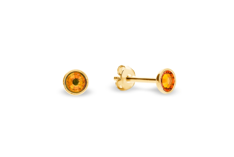 Náušnice oranžové se Swarovski Elements Pinpoint Studs KG2038SS10TG Tangerine