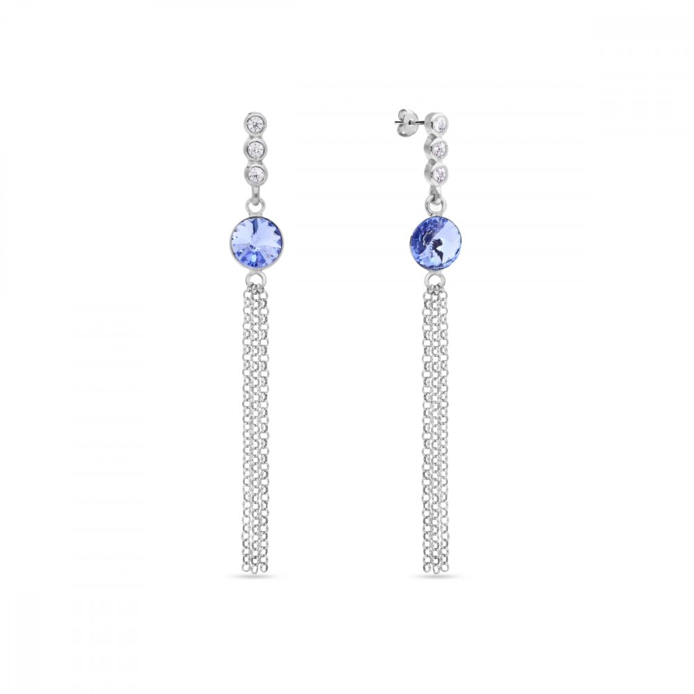Náušnice modré se Swarovski Elements Ballena KC1122SS29LS Light Sapphire