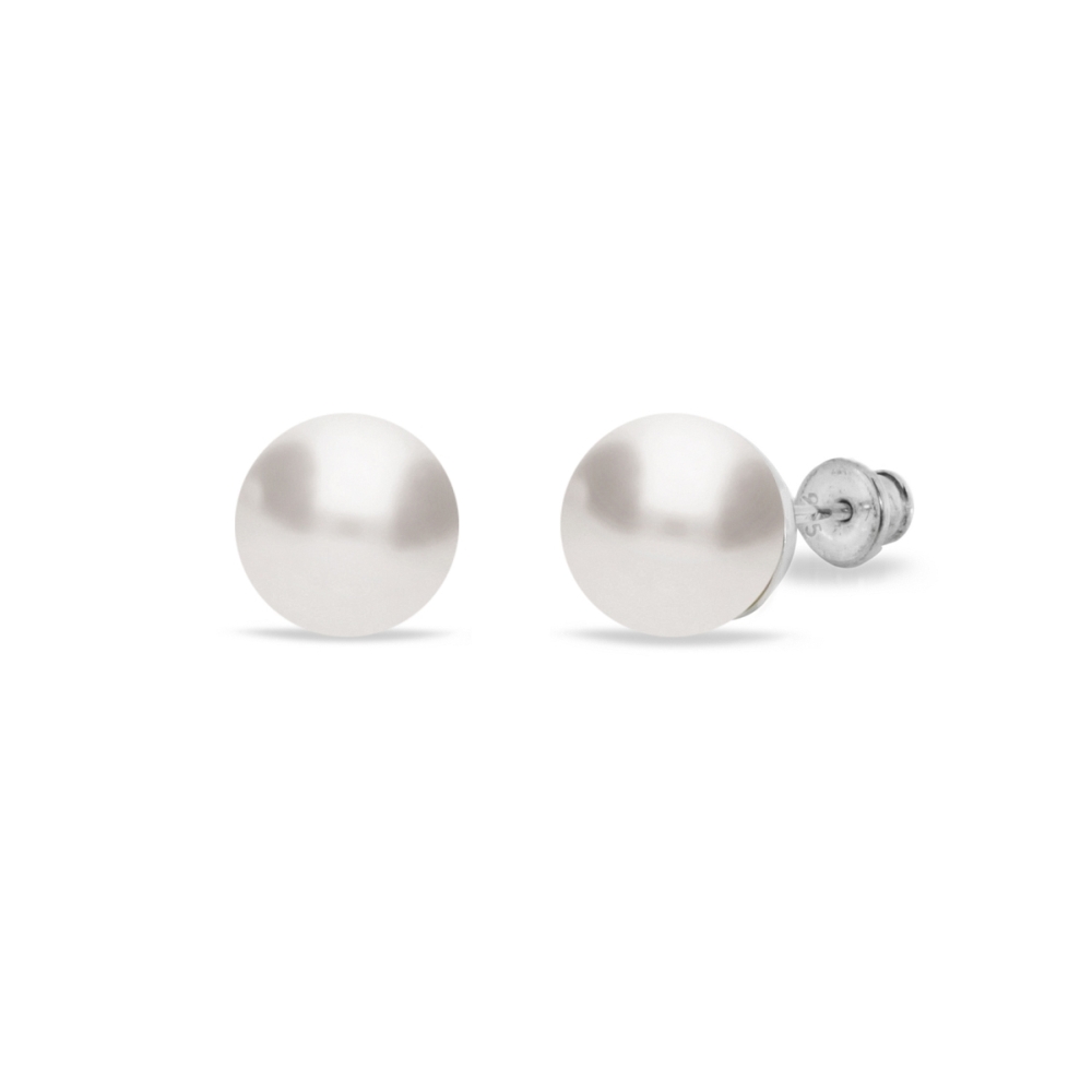 Náušnice se Swarovski Elements Classic Pearl K581810W White 10 mm