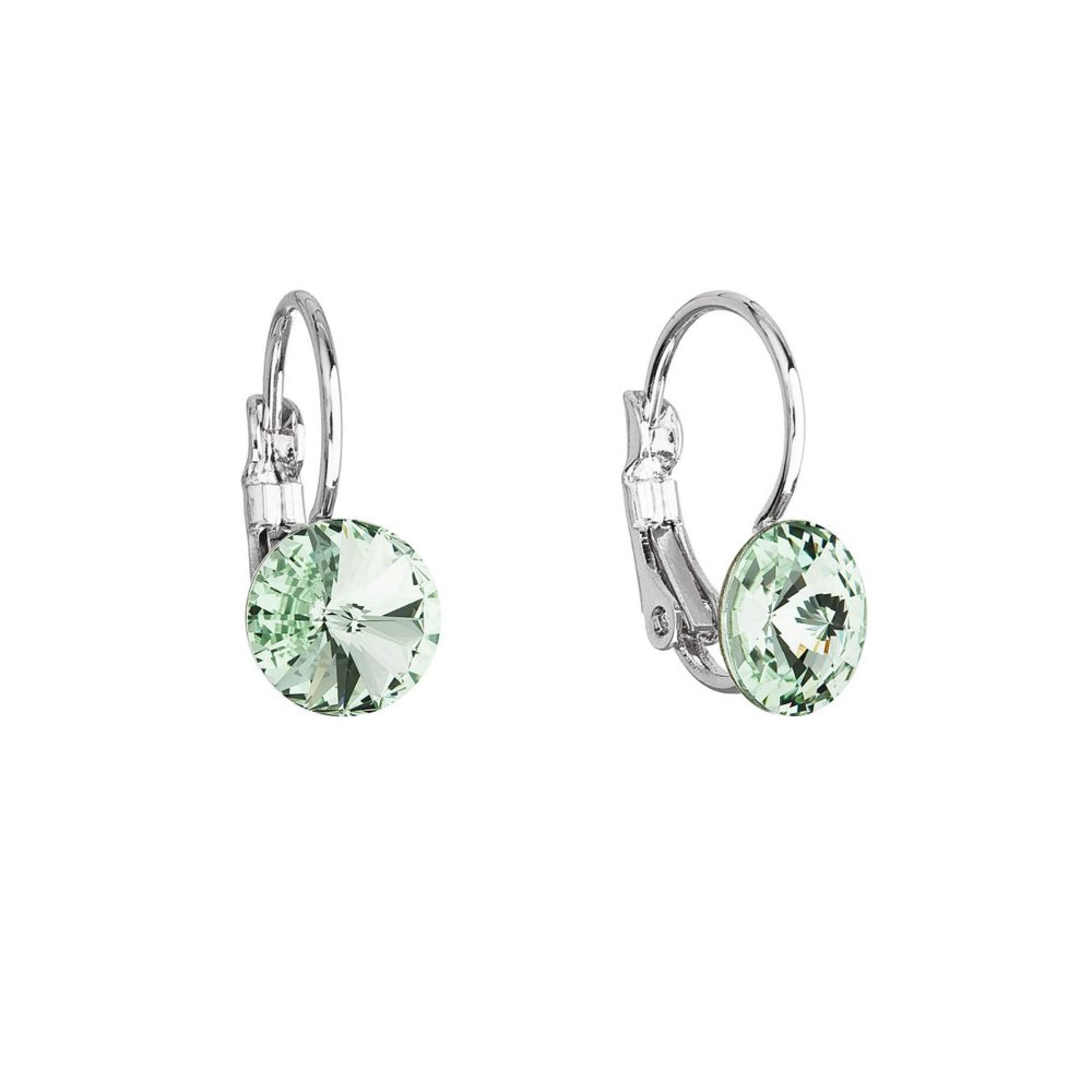 Náušnice Rivoli se Swarovski Elements visací Chrysolite 8 mm