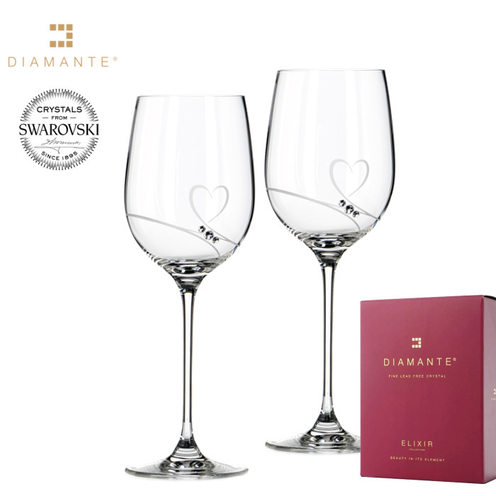 Sklenice na červené víno se Swarovski Elements Romance Elixír Red Wine 450 ml