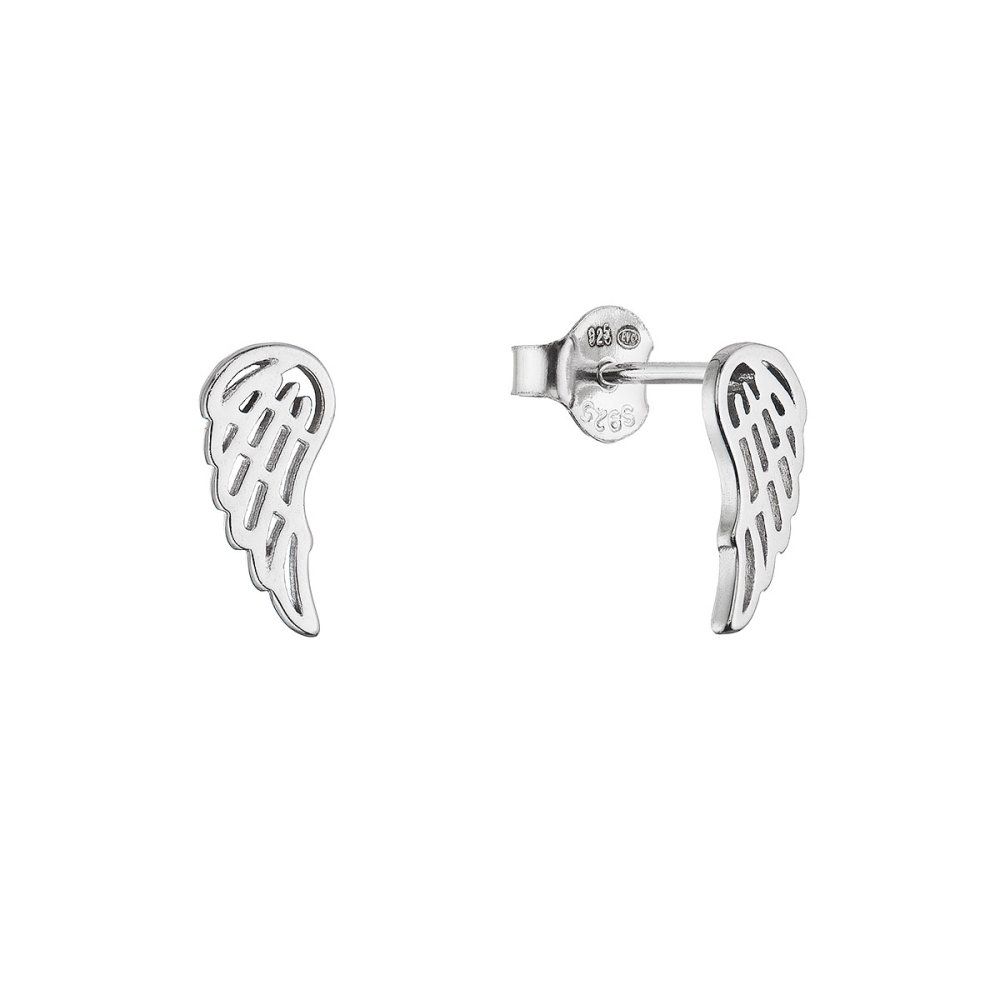 Stříbrné náušnice andělská křídla 61094