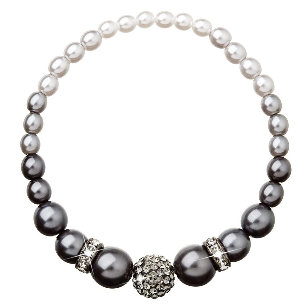 Levně Náramek šedý s křišťály Preciosa 33062.3 Grey