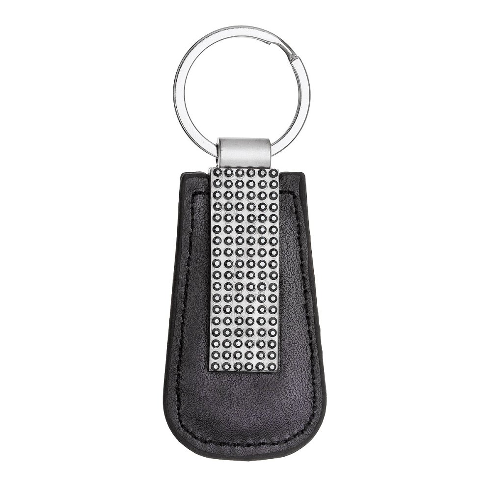 Levně Klíčenka s krystaly Swarovski černá 38016.5 hematite