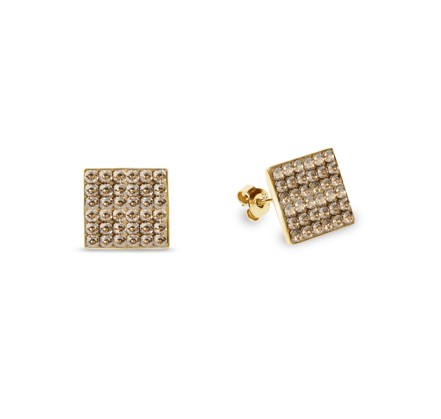 Levně Náušnice zlaté se Swarovski Elements Kingdom Studs KGFM6GS Golden Shadow