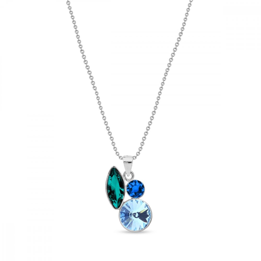 Náhrdelník modrý se Swarovski Elements Artesia Fine N2201MIX1EMAQ Aquamarine