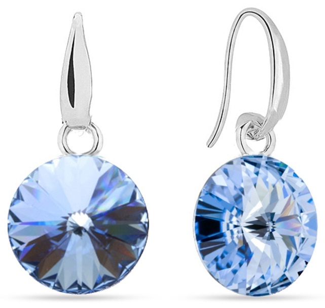 Náušnice Rivoli se Swarovski Elements Candy KW112212LS Light Sapphire 10 mm