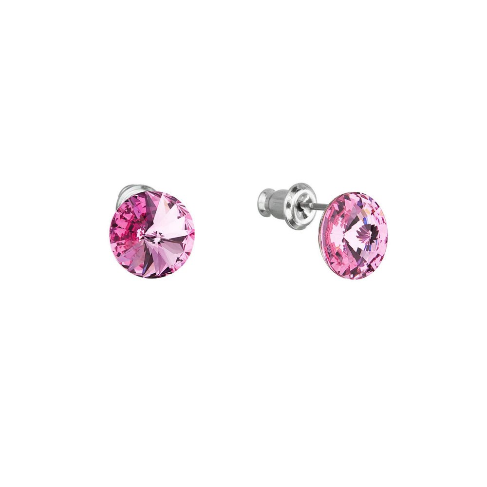 Náušnice Rivoli se Swarovski Elements Rose 8 mm