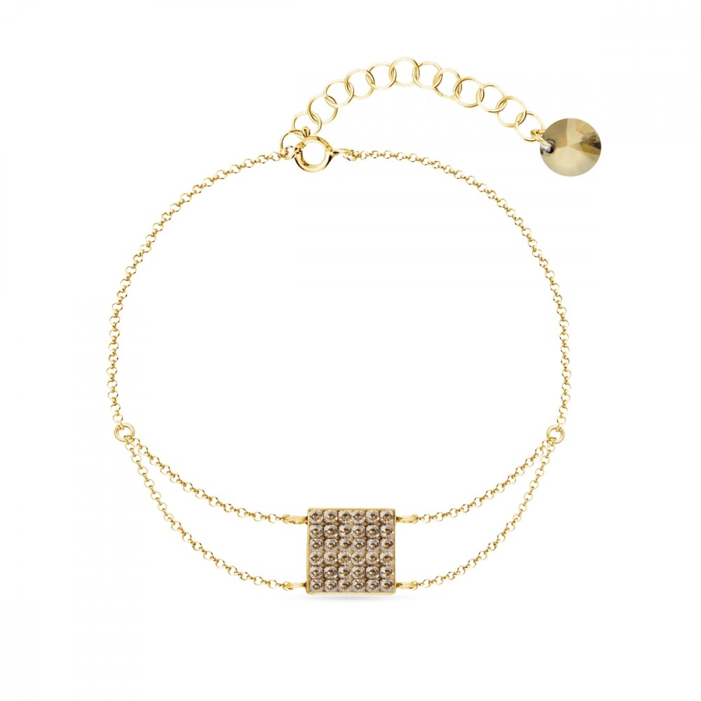 Náramek zlatý se Swarovski Elements Kingdom BGROLOFM6GS Golden Shadow