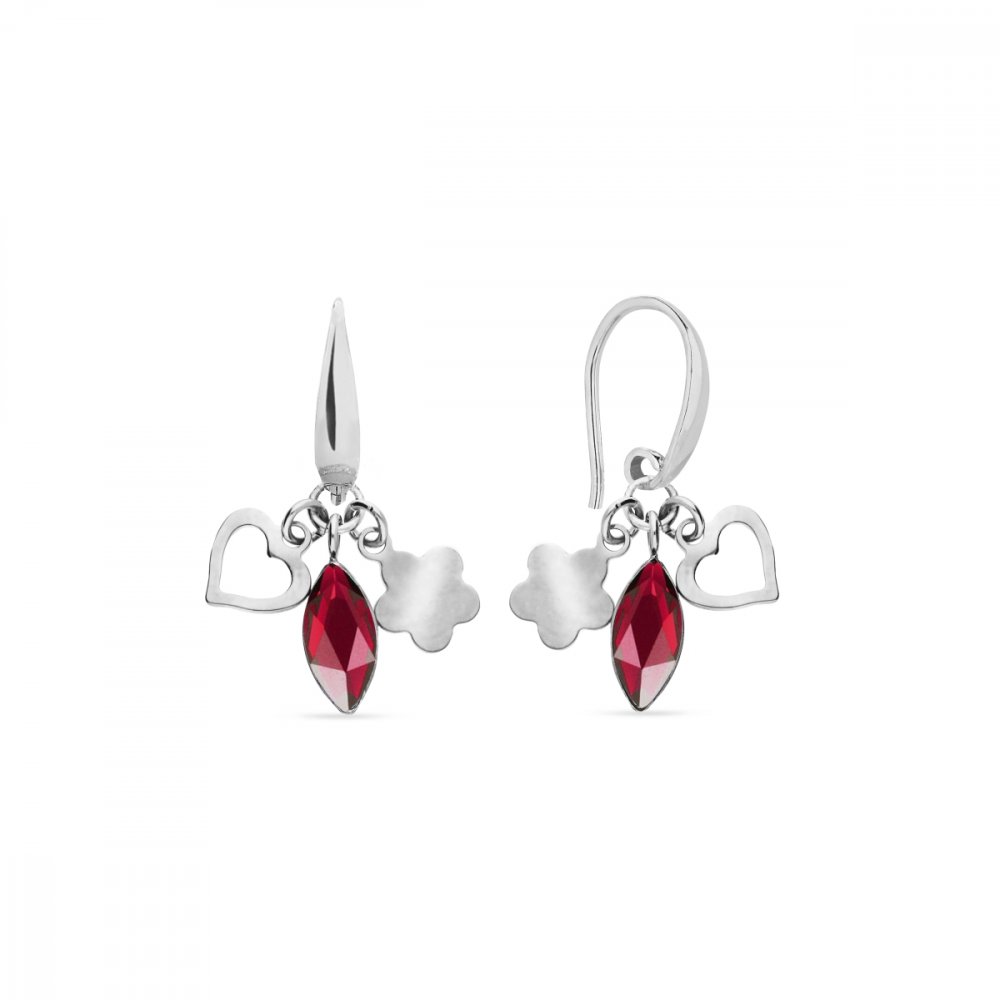Náušnice červené se Swarovski Elements Serenity KWMIX2201SC Scarlet