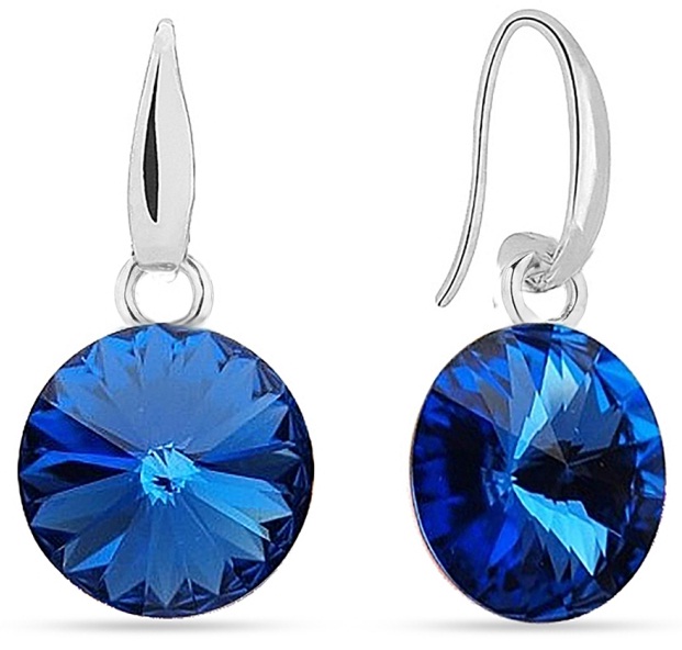 Náušnice Rivoli se Swarovski Elements Candy KW112212SA Sapphire 10 mm