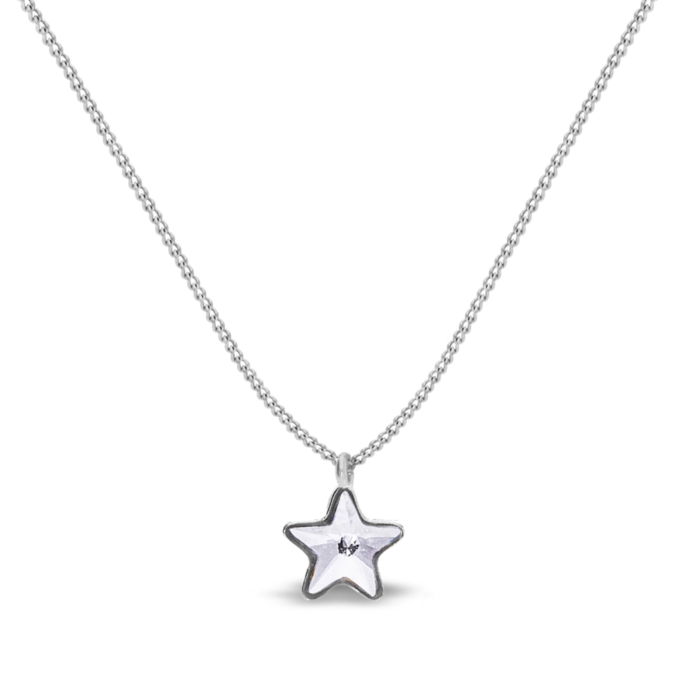 Náhrdelník čirý se Swarovski Elements Astral Star N28165C Krystal L