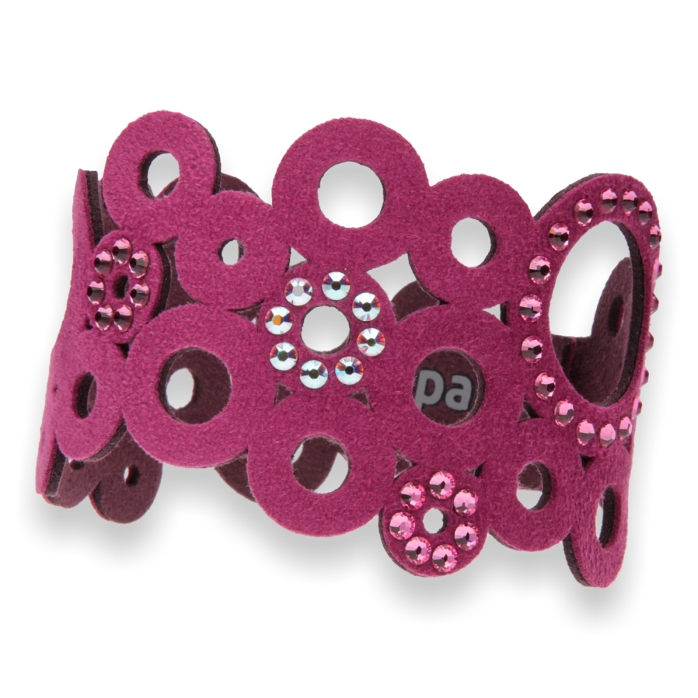 Levně Náramek se Swarovski Elements krystaly tmavě růžový Bubbles BKO1FLRAB Light Rose