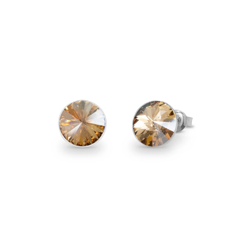 Náušnice Rivoli se Swarovski Elements Sweet Candy Studs K1122SS39GS golden shadow 8 mm