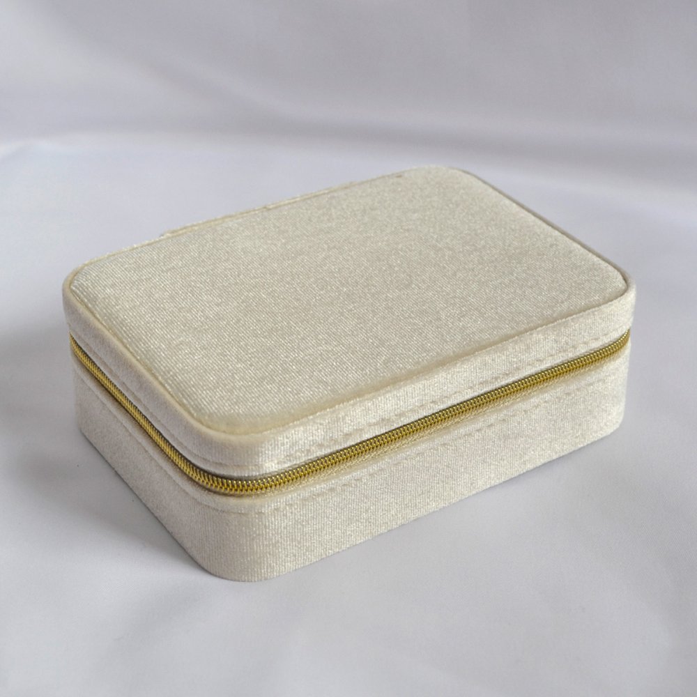 Šperkovnice obdélníková na zip SK0004 béžová