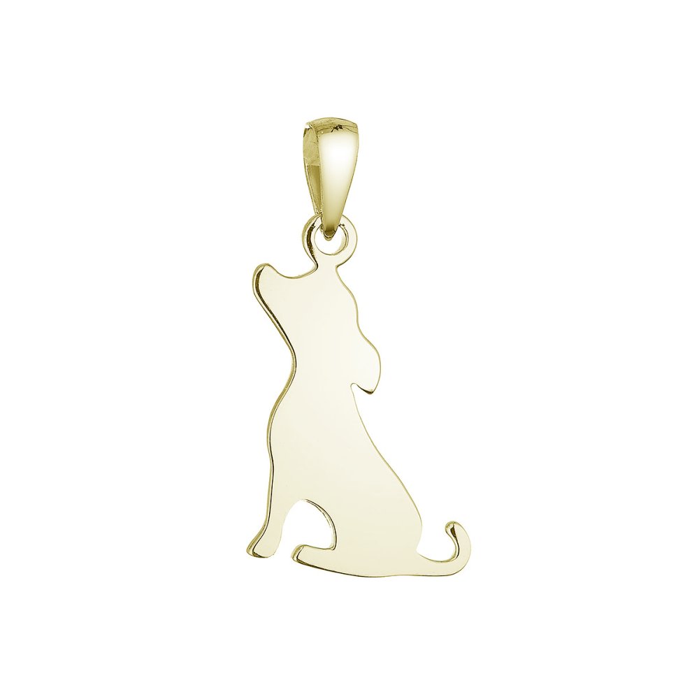 Pozlacený stříbrný přívěsek pes 64097