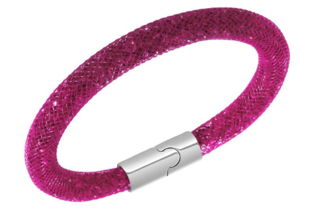 Náramek tmavě růžový Stardust s křišťály