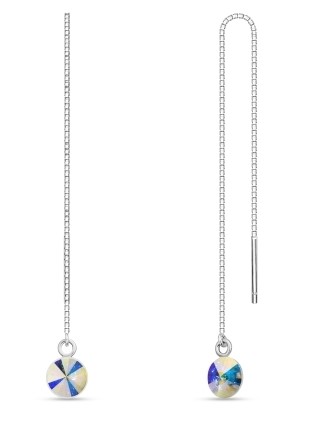 Provlékací řetízkové naušnice se Swarovski Elements Puntino KWK1122SS29AB Aurore Boreale