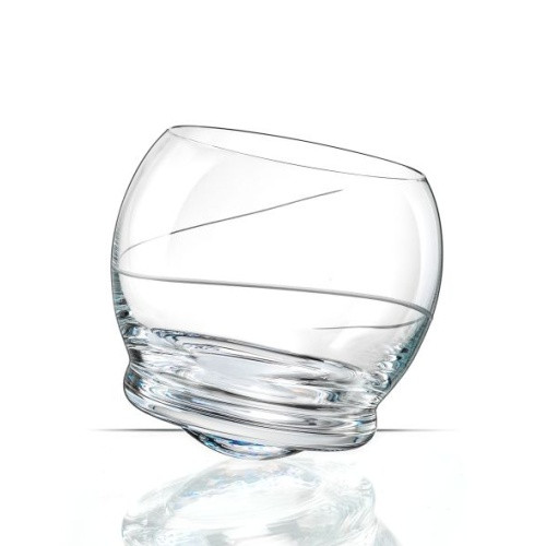 Levně Sada 6 ks houpacích sklenic Crazy broušená spirála 390 ml