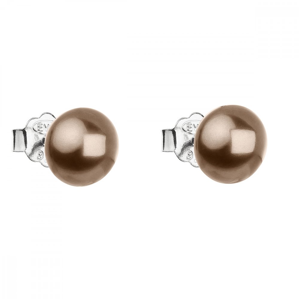 Náušnice se Swarovski Elements 31142.3 Bronze 8 mm