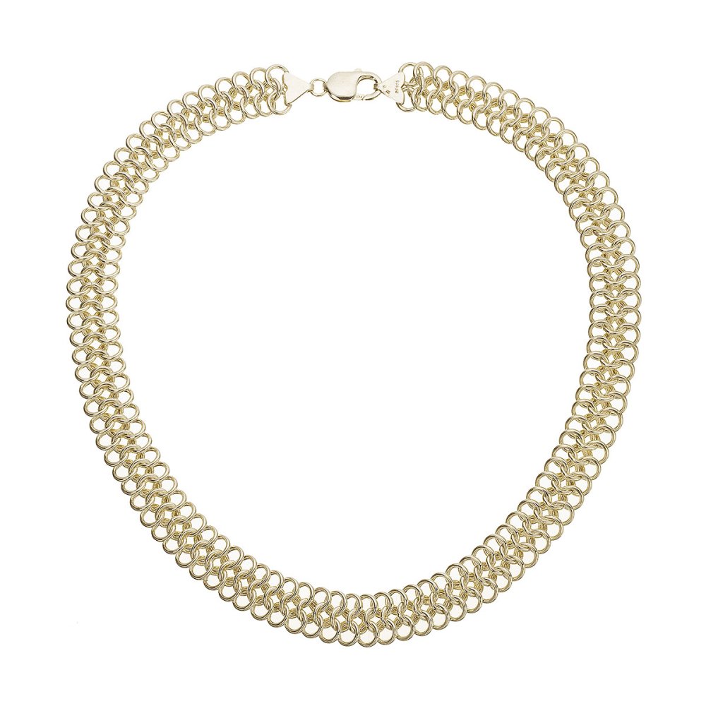 Propletený náhrdelník z pozlaceného stříbra 72090/96 50 cm