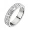 Strieborný prsteň s krištáľmi Preciosa biely 35001.1