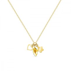 Náhrdelník žltý so Swarovski Elements Serenity NGMIX2201SF Sunflower