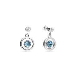 Náušnice modré sa Swarovski Elements punctata KC1088SS18AQ Aqua