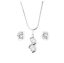 Súprava biela so Swarovski Elements vlnka Krystal