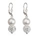 Náušnice so Swarovski Elements 31155.1 Biela