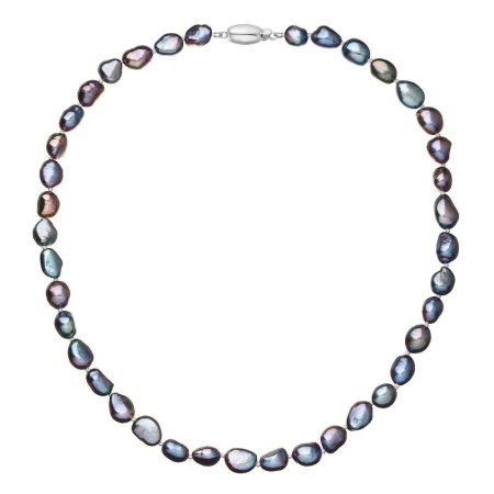 Perlový náhrdelník z riečnych perál so zapínaním z bieleho 14 karátového zlata 822027.3/9271B peacock