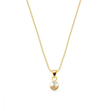 Náhrdelník zlatý so Swarovski Elements Glee NG1122SS29GS Golden Shadow