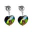 Náušnice se Swarovski Elements srdíčko Vitrail Medium 10 mm