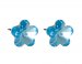 Náušnice se Swarovski Elements květinka Aqua 10 mm