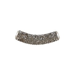 Přívěsek průvlek trubička se Swarovski Elements Black Diamond