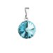 Prívesok tyrkysový Rivoli so Swarovski Elements Light Turquoise 12 mm