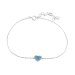 Náramek modrý se Swarovski Elements Srdce Aqua