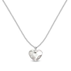 Náhrdelník čirý se Swarovski Elements Heart N28086C Krystal