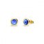 Náušnice modré stříbrné pozlacené se Swarovski Elements Tiny Bonbon Studs KRG1122SS29SA Sapphire 6 mm