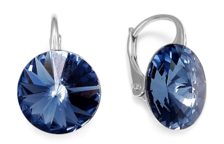 Náušnice tmavo modré Rivoli sa Swarovski Elements Sweet Candy K112212M Montana 12 mm