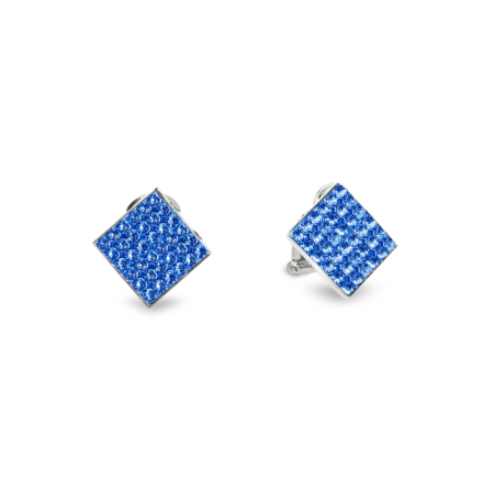 Náušnice modré sa Swarovski Elements Kingdom Karo KLFMK6SA Sapphire
