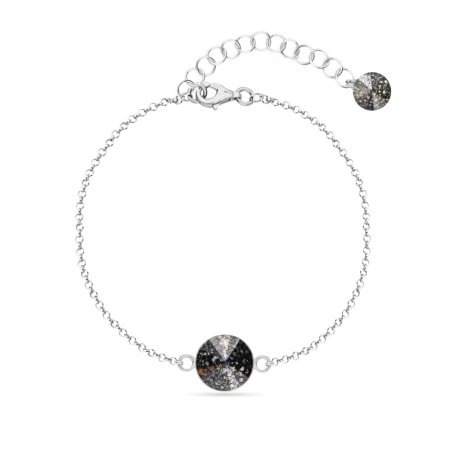 Náramok čierny so Swarovski Elements Candy B1122SS47BP Black Patina