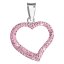 Strieborný prívesok s kryštálmi Swarovski ružové srdce 34093.3 Rose
