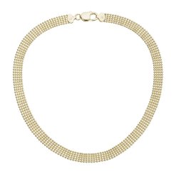 Elegantný náhrdelník pozlátený guličkový 72102
